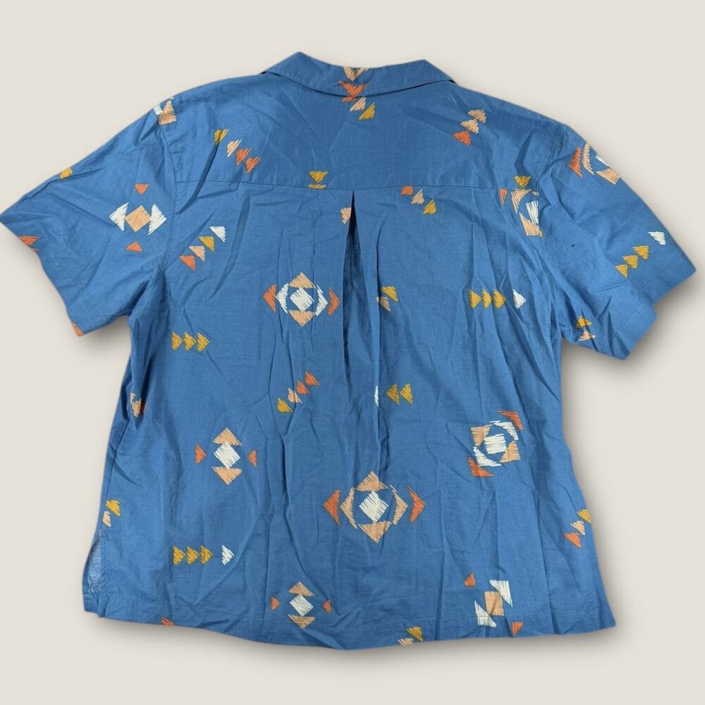 Pendleton Top Large Blue Aztec Geometric Cotton C… - image 6